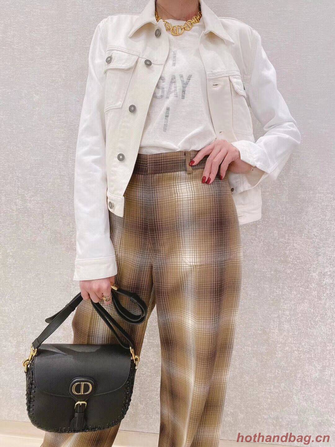 MEDIUM DIOR BOBBY BAG Black Grained Calfskin with Whipstitched Seams M9319UB MEDIUM DIOR BOBBY BAG Black Grained Calfskin with Whipstitched Seams M9319UB