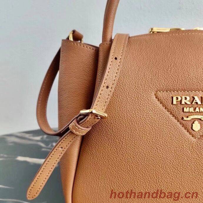 Prada Deer skin bag tote 1BC145 brown Prada Deer skin bag tote 1BC145 brown