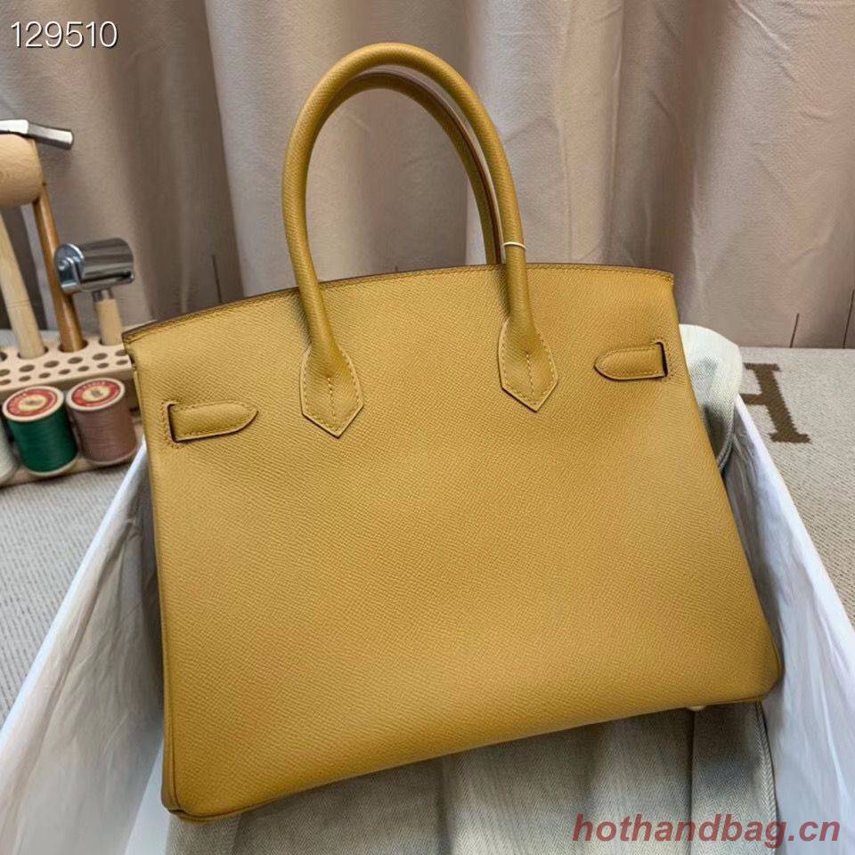 Hermes Birkin 25CM Tote Bag Original Leather H25T Yellow Hermes Birkin 25CM Tote Bag Original Leather H25T Yellow