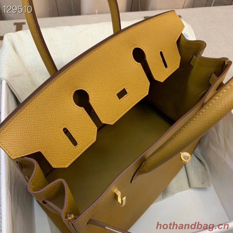 Hermes Birkin 25CM Tote Bag Original Leather H25T Yellow Hermes Birkin 25CM Tote Bag Original Leather H25T Yellow