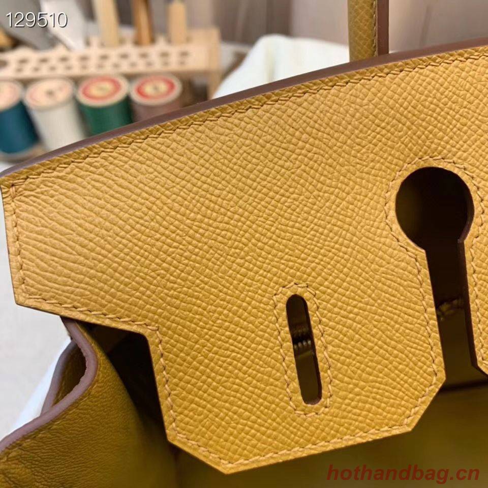 Hermes Birkin 25CM Tote Bag Original Leather H25T Yellow Hermes Birkin 25CM Tote Bag Original Leather H25T Yellow