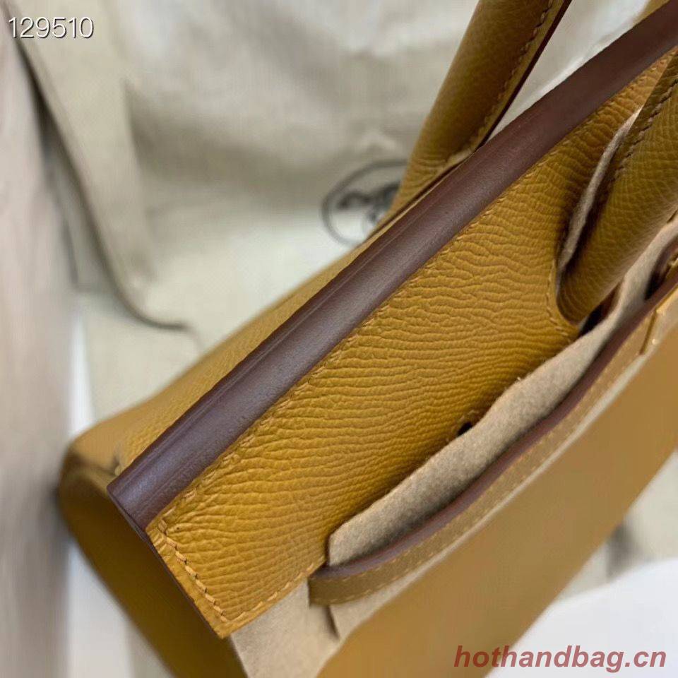 Hermes Birkin 25CM Tote Bag Original Leather H25T Yellow Hermes Birkin 25CM Tote Bag Original Leather H25T Yellow