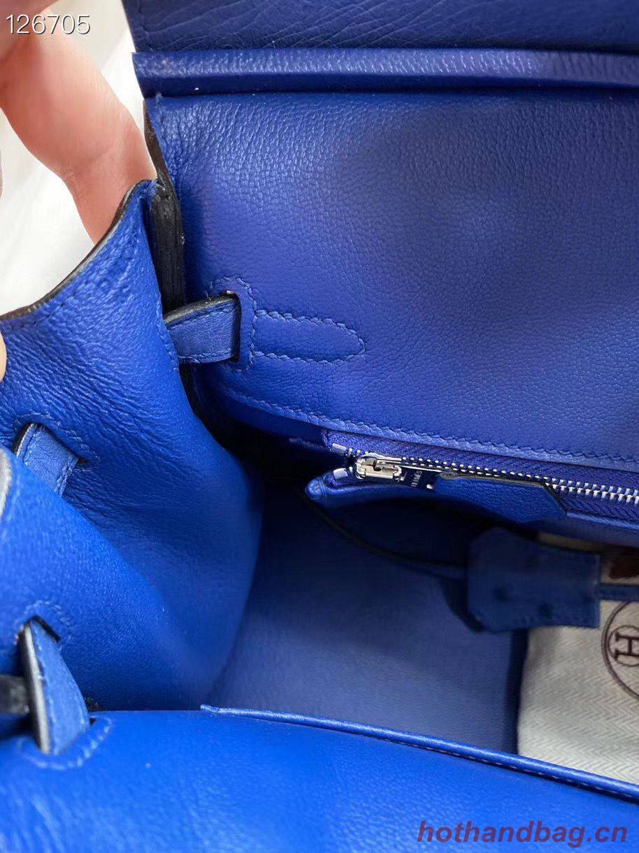 Hermes Birkin Bag Original Leather Ostrich Skin HBK2530 Dark Blue Hermes Birkin Bag Original Leather Ostrich Skin HBK2530 Dark Blue