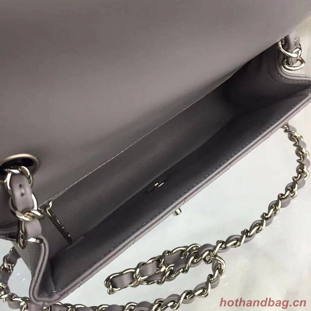 Chanel flap bag Gray A1116 Silver Chanel flap bag Gray A1116 Silver
