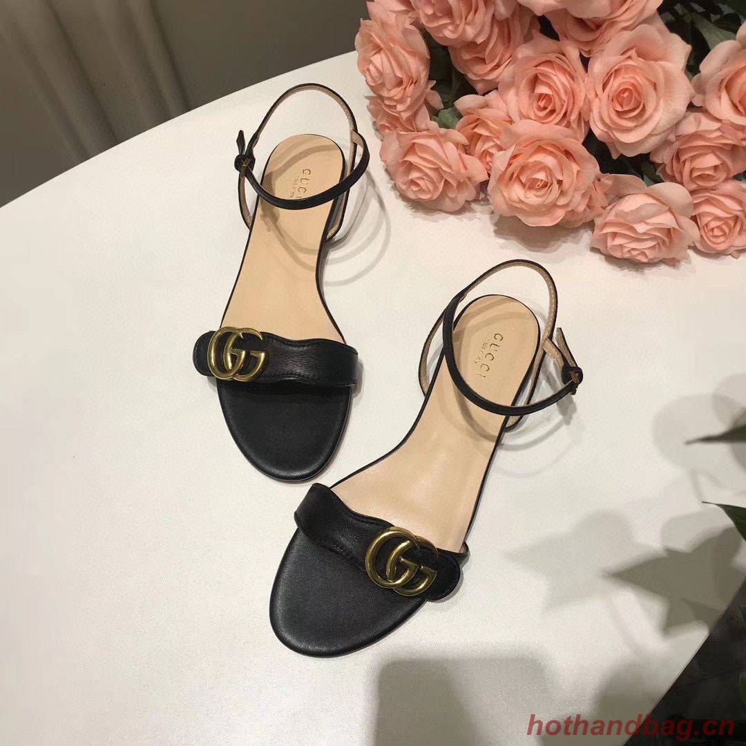 Gucci Sandals Shoes 1CM 7CM 10CM Heels GG6326 Black Gucci Sandals Shoes 1CM 7CM 10CM Heels GG6326 Black