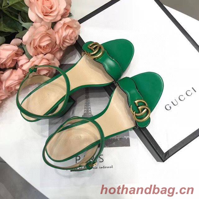 Gucci Sandals Shoes 1CM 7CM 10CM Heels GG6326 Green Gucci Sandals Shoes 1CM 7CM 10CM Heels GG6326 Green