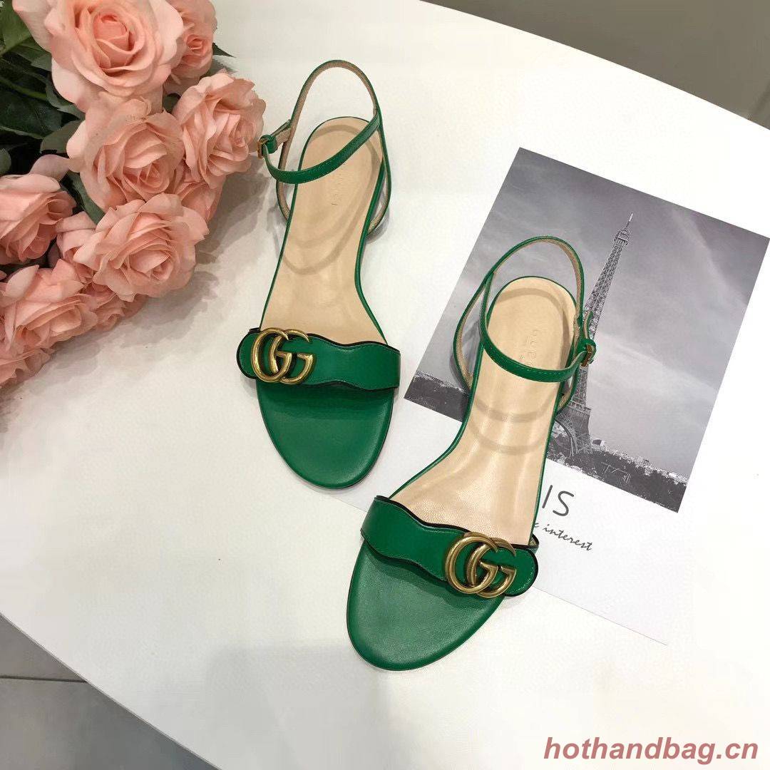 Gucci Sandals Shoes 1CM 7CM 10CM Heels GG6326 Green Gucci Sandals Shoes 1CM 7CM 10CM Heels GG6326 Green