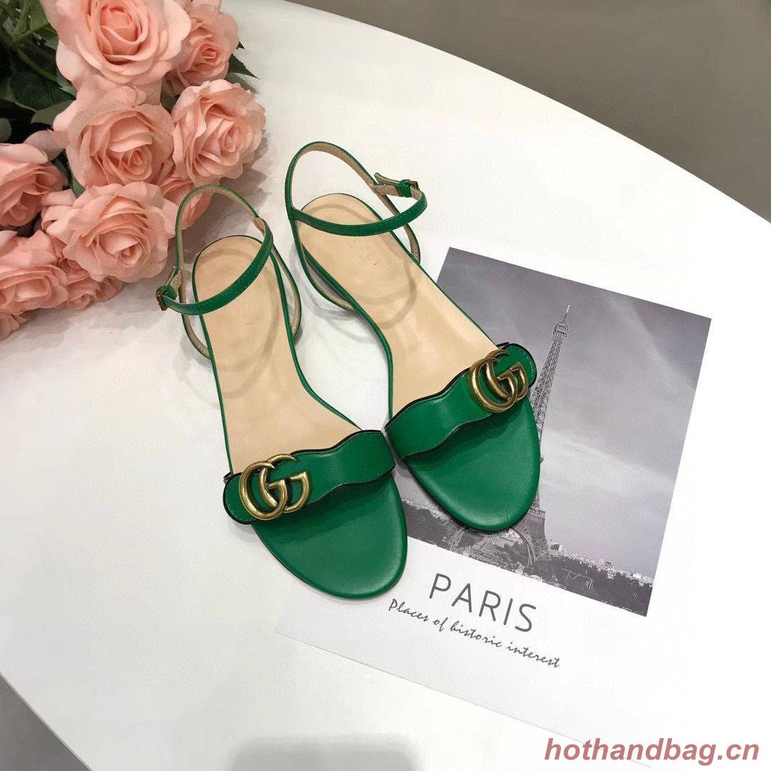 Gucci Sandals Shoes 1CM 7CM 10CM Heels GG6326 Green Gucci Sandals Shoes 1CM 7CM 10CM Heels GG6326 Green