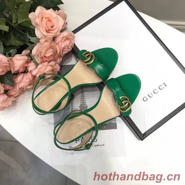Gucci Sandals Shoes 1CM 7CM 10CM Heels GG6326 Green Gucci Sandals Shoes 1CM 7CM 10CM Heels GG6326 Green