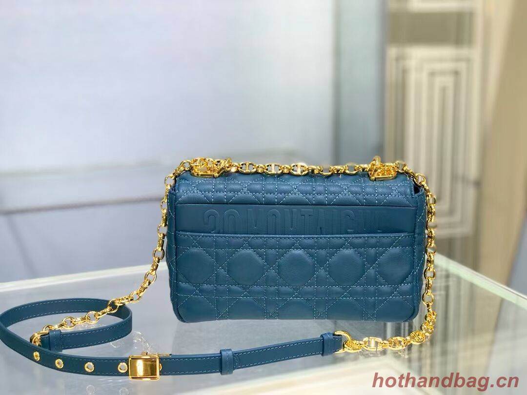 Dior SMALL DIOR CARO BAG Soft Cannage Calfskin M9241 Blue Dior SMALL DIOR CARO BAG Soft Cannage Calfskin M9241 Blue