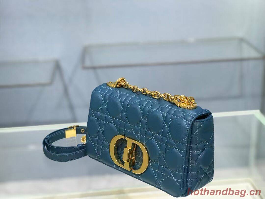 Dior SMALL DIOR CARO BAG Soft Cannage Calfskin M9241 Blue Dior SMALL DIOR CARO BAG Soft Cannage Calfskin M9241 Blue