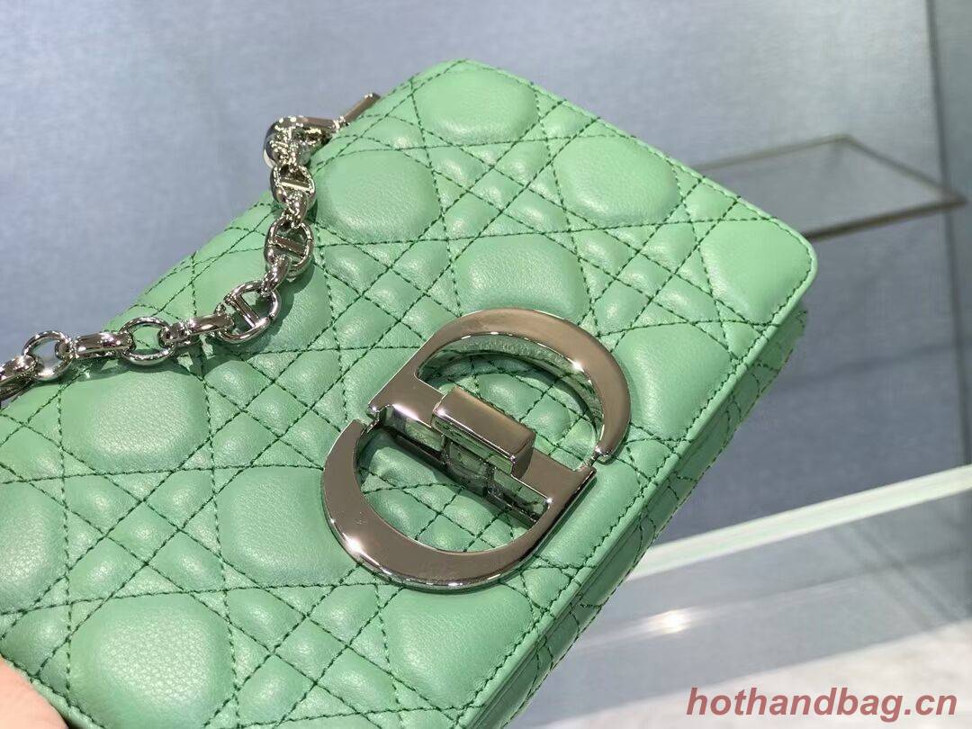 Dior SMALL DIOR CARO BAG Soft Cannage Calfskin M9241 green Dior SMALL DIOR CARO BAG Soft Cannage Calfskin M9241 green