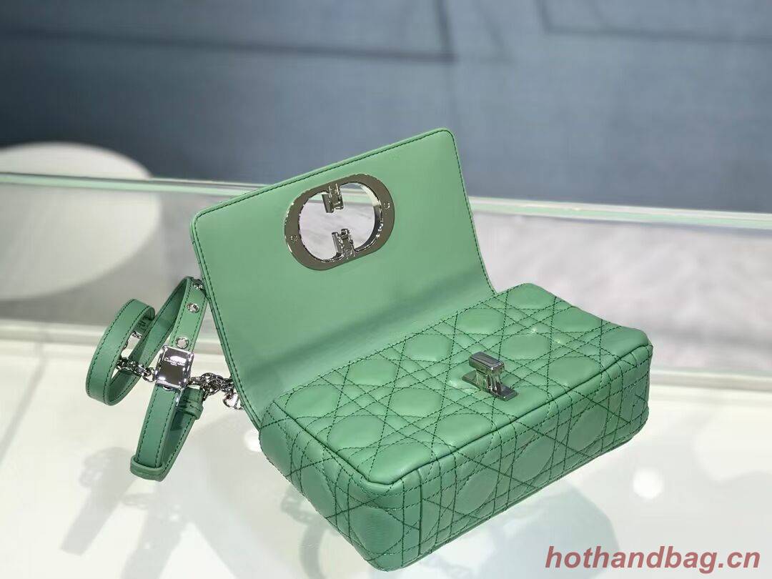 Dior SMALL DIOR CARO BAG Soft Cannage Calfskin M9241 green Dior SMALL DIOR CARO BAG Soft Cannage Calfskin M9241 green