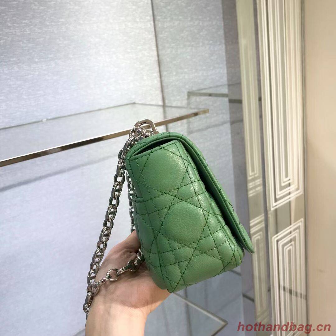 Dior SMALL DIOR CARO BAG Soft Cannage Calfskin M9241 green Dior SMALL DIOR CARO BAG Soft Cannage Calfskin M9241 green