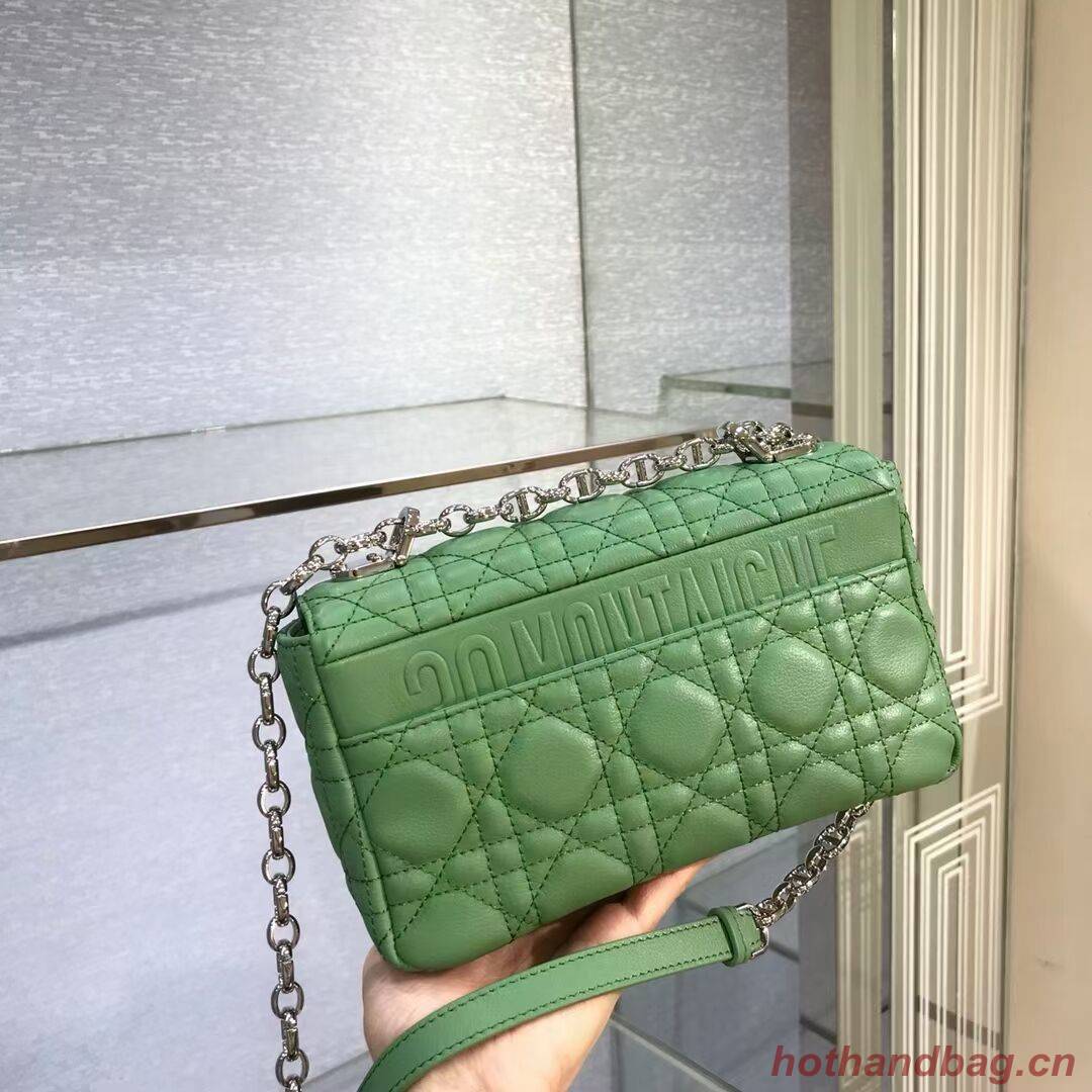 Dior SMALL DIOR CARO BAG Soft Cannage Calfskin M9241 green Dior SMALL DIOR CARO BAG Soft Cannage Calfskin M9241 green
