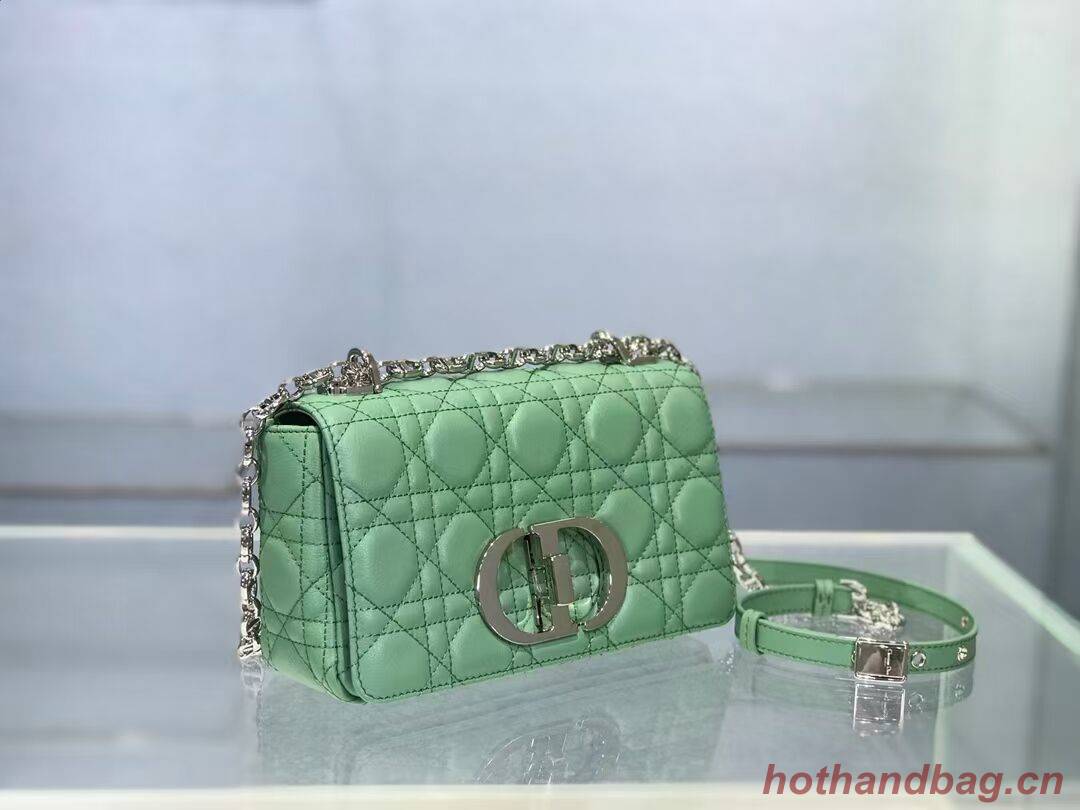 Dior SMALL DIOR CARO BAG Soft Cannage Calfskin M9241 green Dior SMALL DIOR CARO BAG Soft Cannage Calfskin M9241 green
