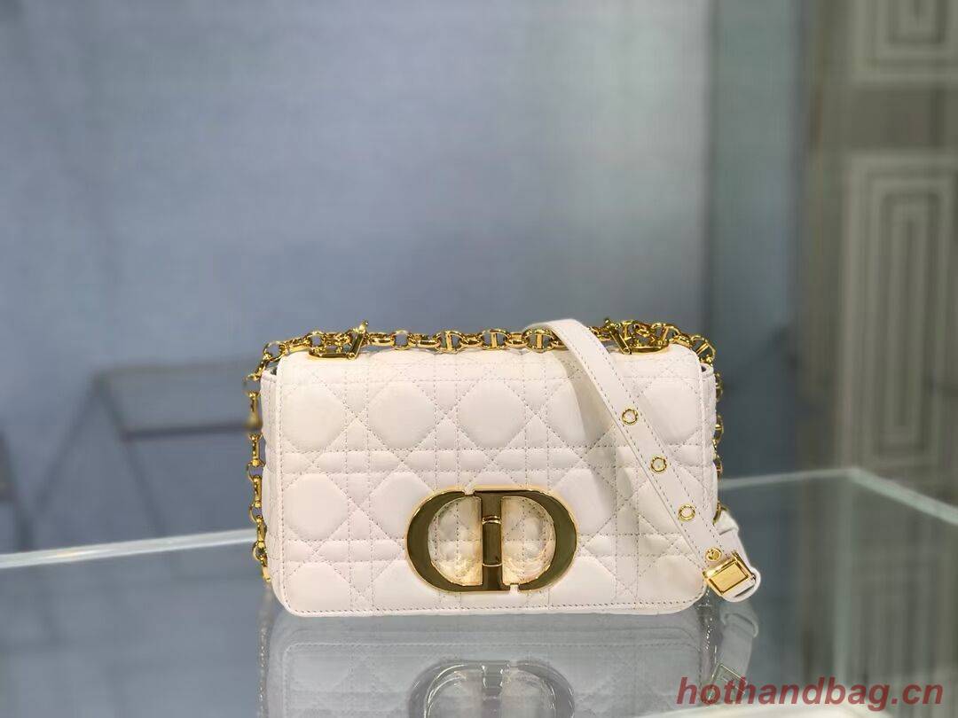 Dior SMALL DIOR CARO BAG Soft Cannage Calfskin M9241 white Dior SMALL DIOR CARO BAG Soft Cannage Calfskin M9241 white