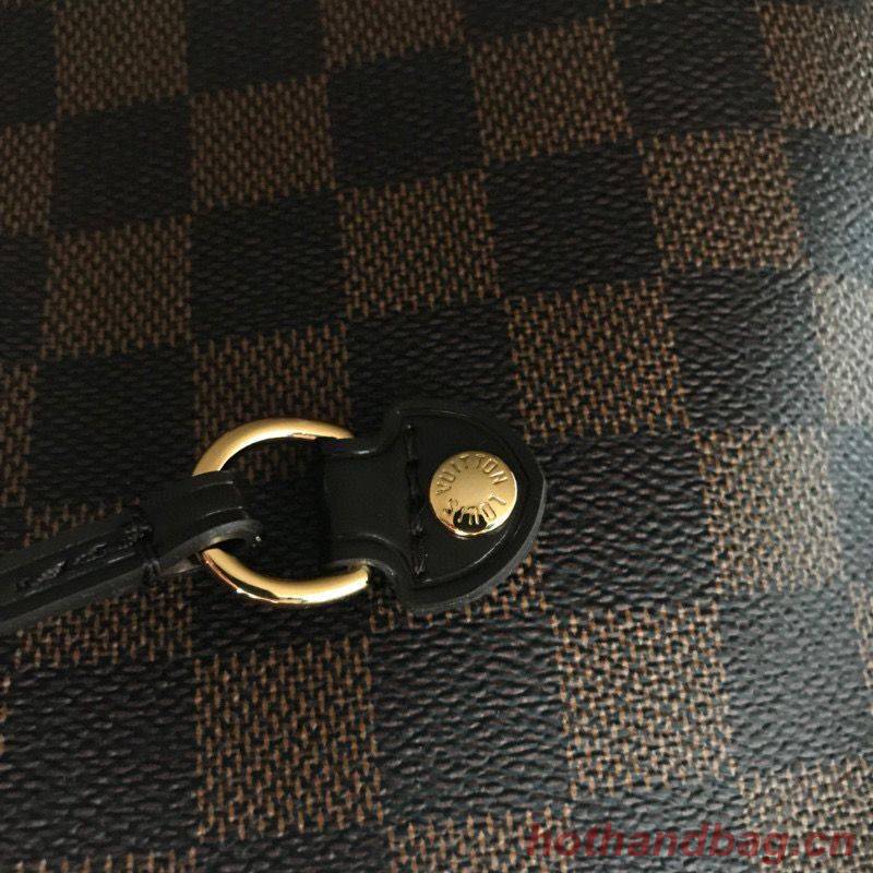Louis Vuitton original Damier Ebene Canvas Neverfull GM N51106 Red Louis Vuitton original Damier Ebene Canvas Neverfull GM N51106 Red