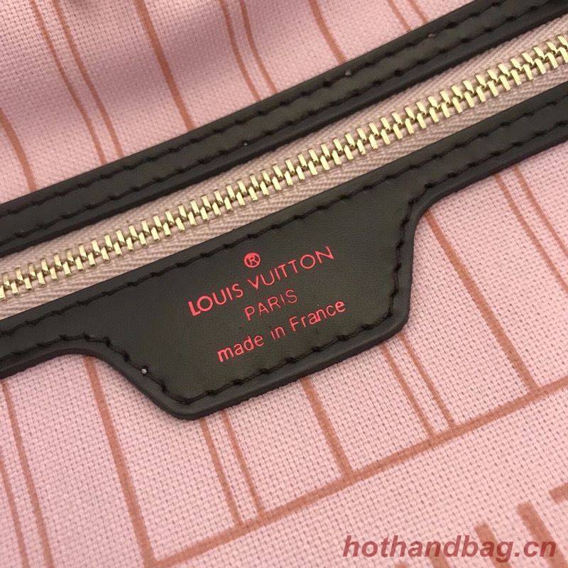 Louis Vuitton original Damier Ebene Canvas Neverfull GM N51106 Red Louis Vuitton original Damier Ebene Canvas Neverfull GM N51106 Red