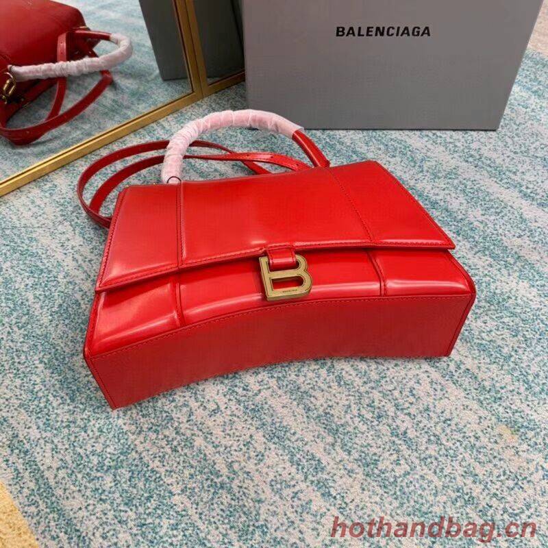 Balenciaga HOURGLASS MEDIUM TOP HANDLE BAG B108892 red Balenciaga HOURGLASS MEDIUM TOP HANDLE BAG B108892 red