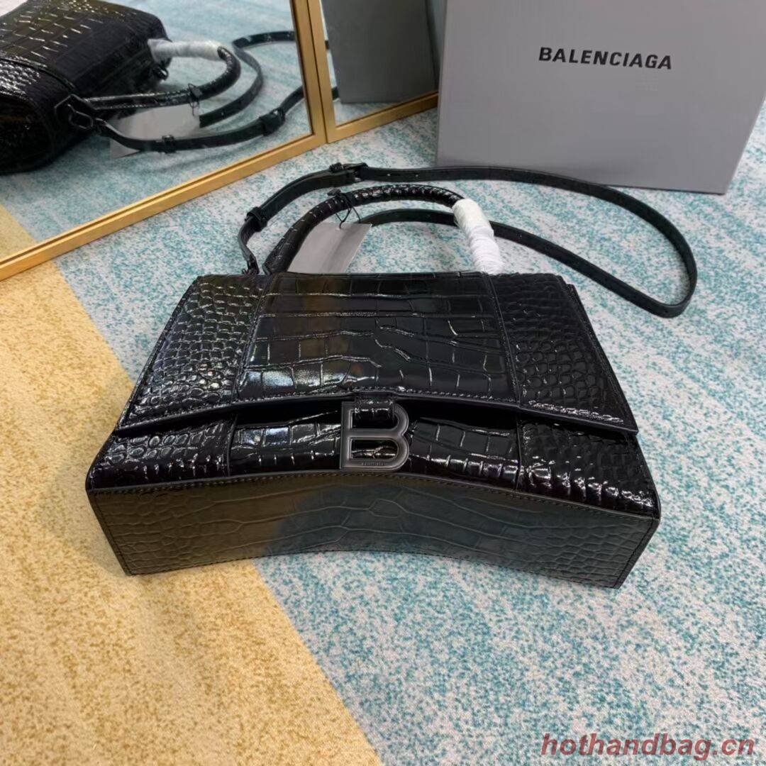 Balenciaga HOURGLASS MEDIUM TOP HANDLE BAG B108892E black Balenciaga HOURGLASS MEDIUM TOP HANDLE BAG B108892E black