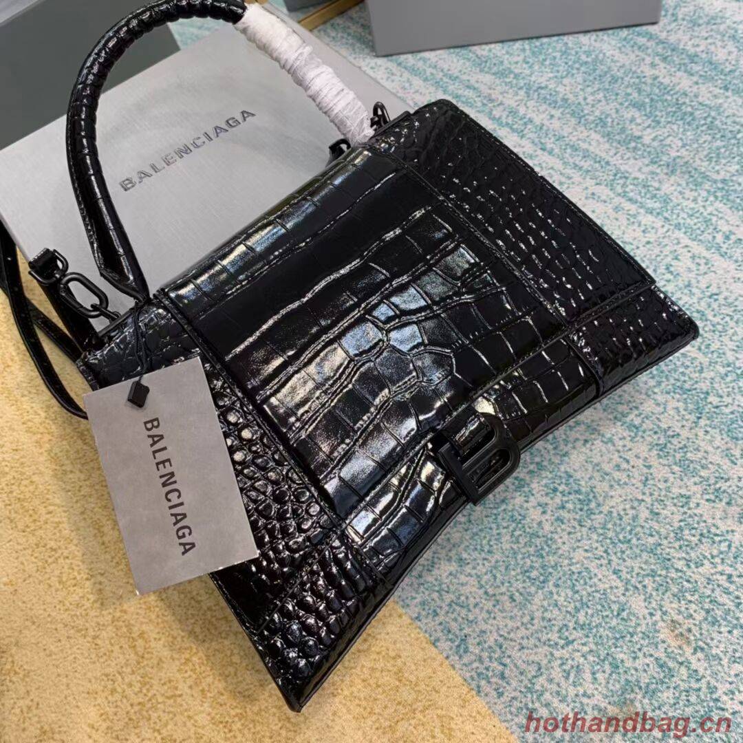 Balenciaga HOURGLASS MEDIUM TOP HANDLE BAG B108892E black Balenciaga HOURGLASS MEDIUM TOP HANDLE BAG B108892E black
