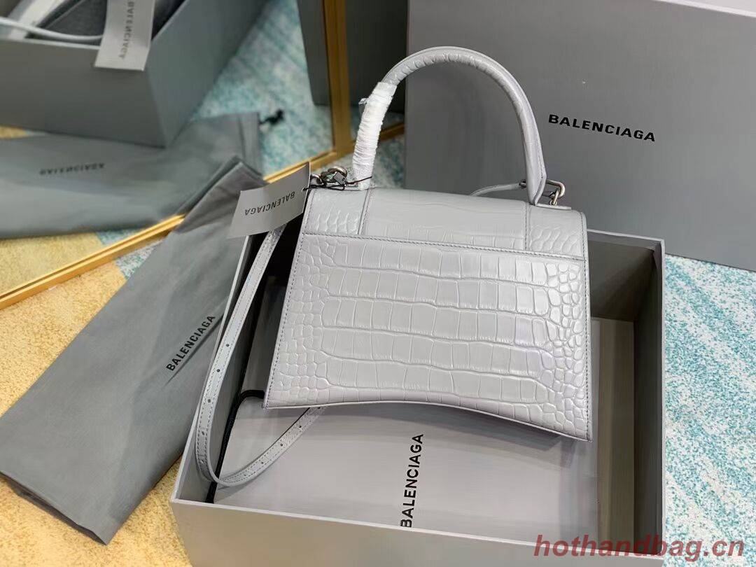 Balenciaga HOURGLASS MEDIUM TOP HANDLE BAG B108892E grey Balenciaga HOURGLASS MEDIUM TOP HANDLE BAG B108892E grey