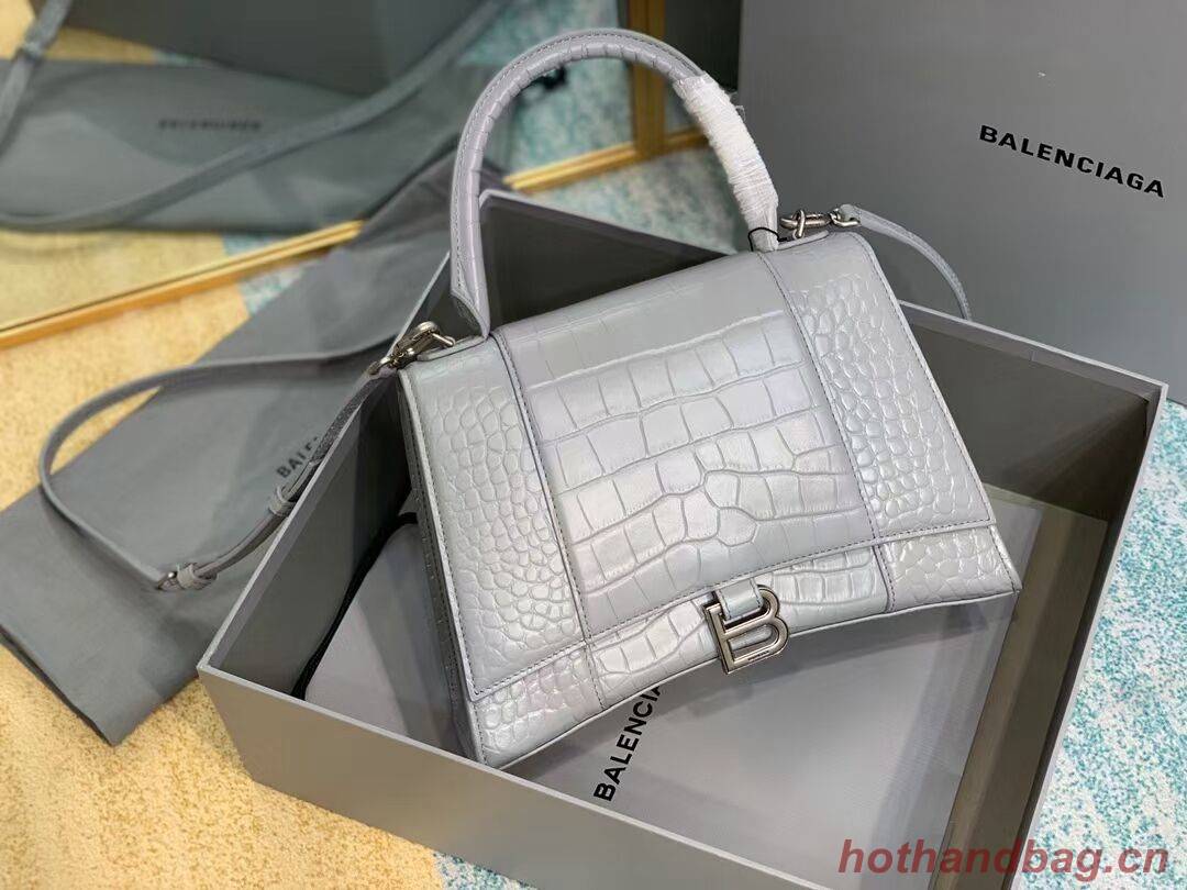 Balenciaga HOURGLASS MEDIUM TOP HANDLE BAG B108892E grey Balenciaga HOURGLASS MEDIUM TOP HANDLE BAG B108892E grey