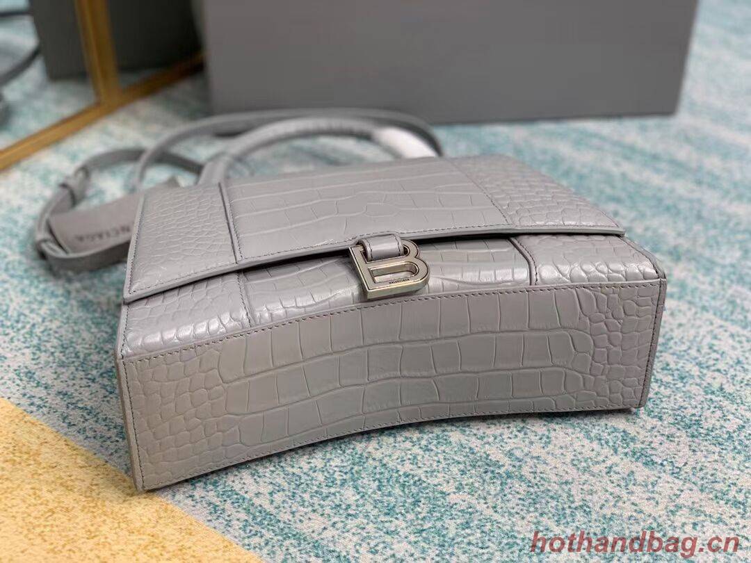 Balenciaga HOURGLASS MEDIUM TOP HANDLE BAG B108892E grey Balenciaga HOURGLASS MEDIUM TOP HANDLE BAG B108892E grey