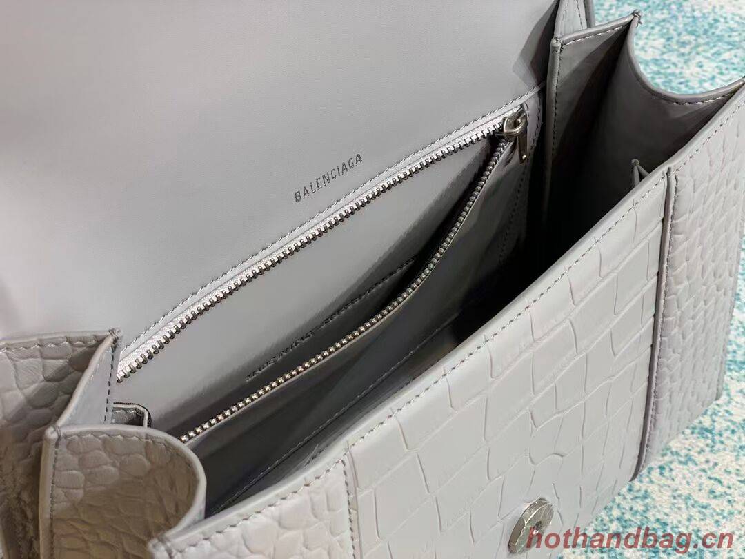 Balenciaga HOURGLASS MEDIUM TOP HANDLE BAG B108892E grey Balenciaga HOURGLASS MEDIUM TOP HANDLE BAG B108892E grey