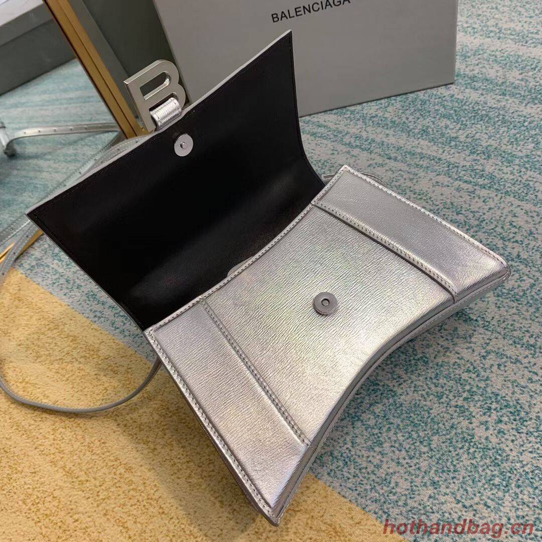 Balenciaga HOURGLASS SMALL TOP HANDLE BAG B108895-1 Silver Balenciaga HOURGLASS SMALL TOP HANDLE BAG B108895-1 Silver