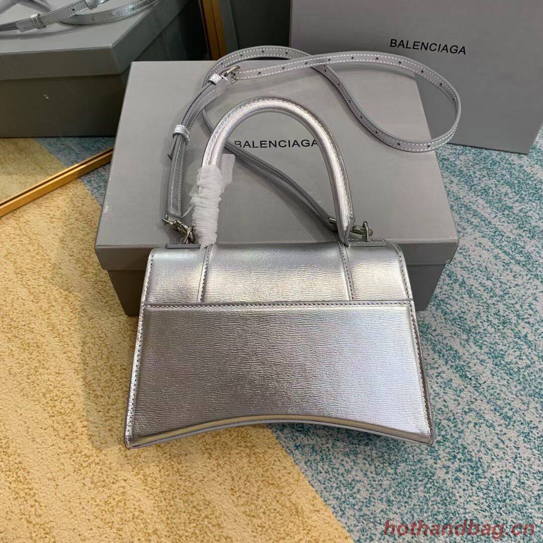 Balenciaga HOURGLASS SMALL TOP HANDLE BAG B108895-1 Silver Balenciaga HOURGLASS SMALL TOP HANDLE BAG B108895-1 Silver