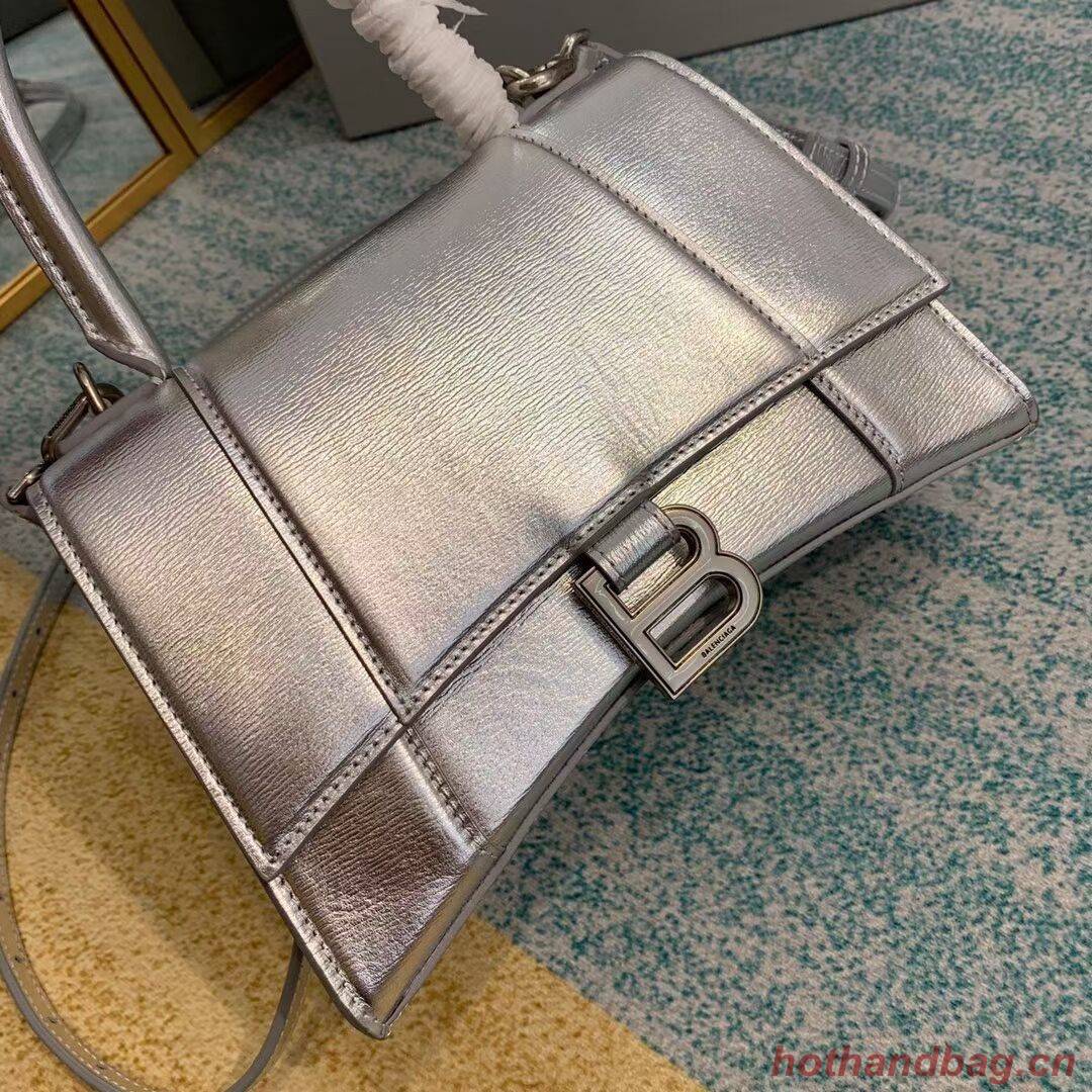 Balenciaga HOURGLASS SMALL TOP HANDLE BAG B108895-1 Silver Balenciaga HOURGLASS SMALL TOP HANDLE BAG B108895-1 Silver
