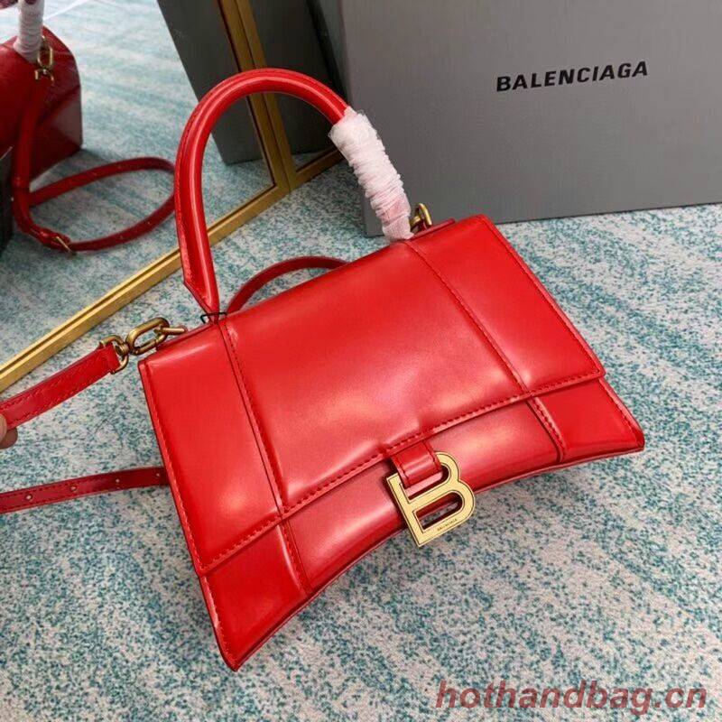 Balenciaga HOURGLASS SMALL TOP HANDLE BAG B108895-1 red Balenciaga HOURGLASS SMALL TOP HANDLE BAG B108895-1 red