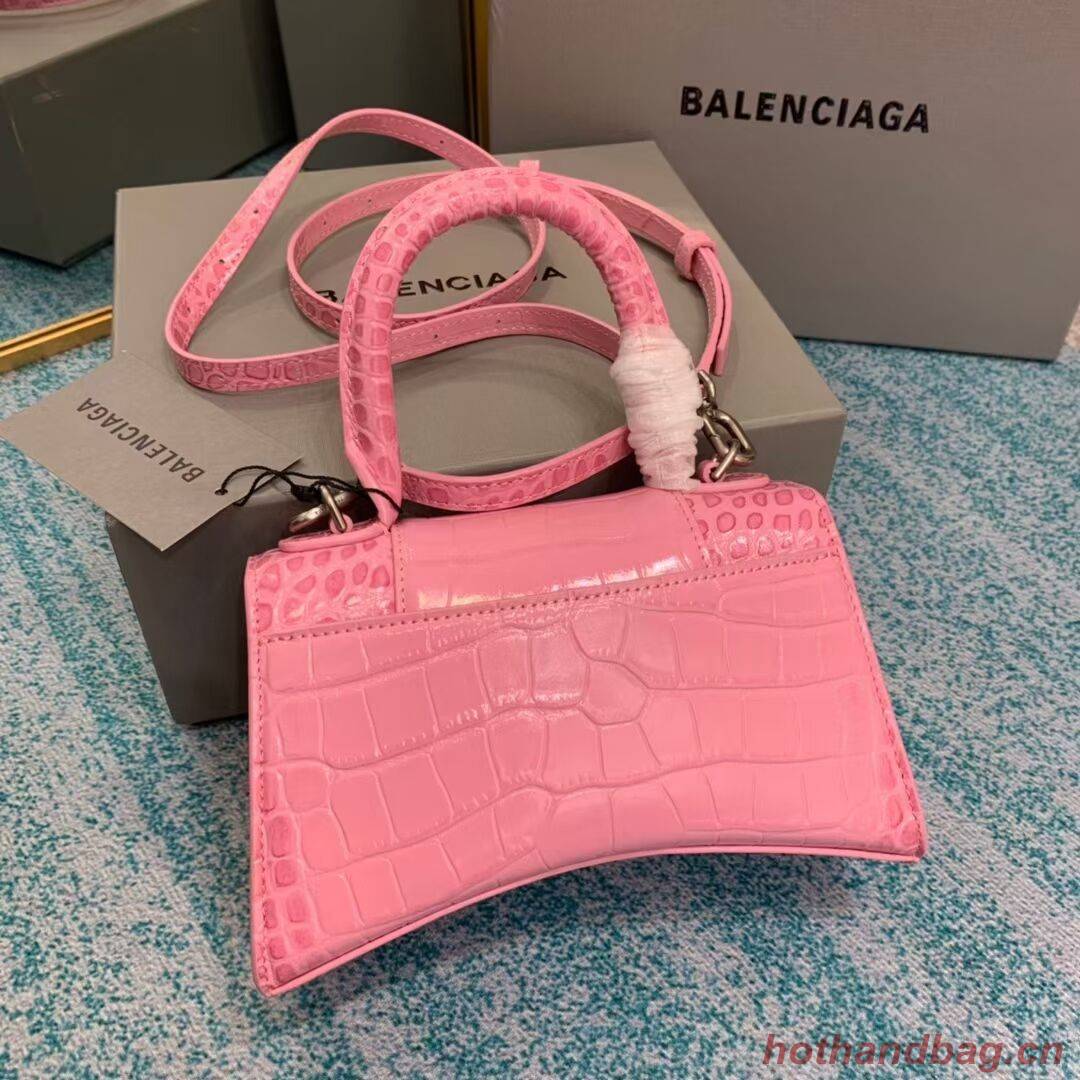 Balenciaga Hourglass XS Top Handle Bag 28331S LIGHT ROSE Balenciaga Hourglass XS Top Handle Bag 28331S LIGHT ROSE