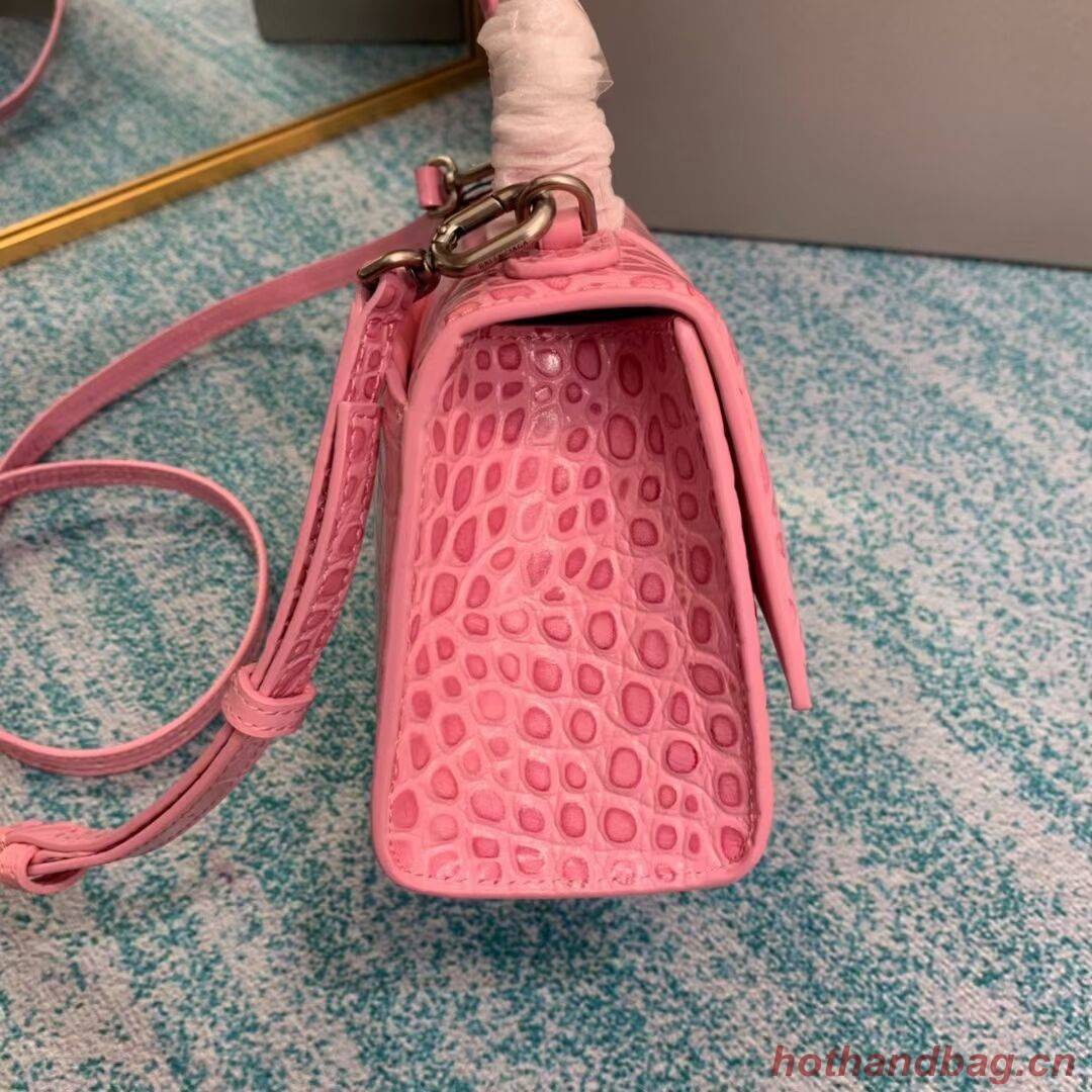 Balenciaga Hourglass XS Top Handle Bag 28331S LIGHT ROSE Balenciaga Hourglass XS Top Handle Bag 28331S LIGHT ROSE