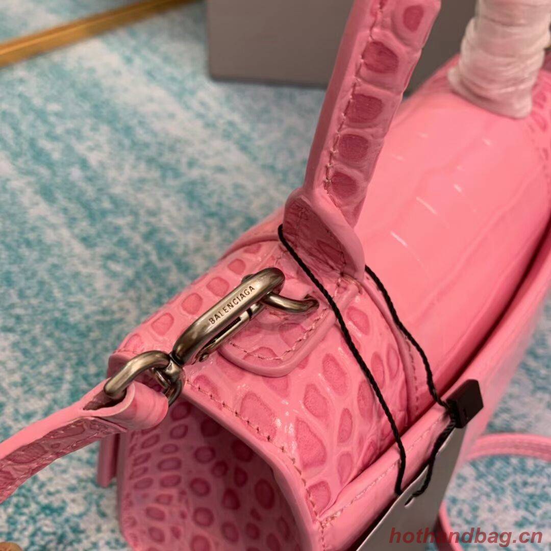 Balenciaga Hourglass XS Top Handle Bag 28331S LIGHT ROSE Balenciaga Hourglass XS Top Handle Bag 28331S LIGHT ROSE