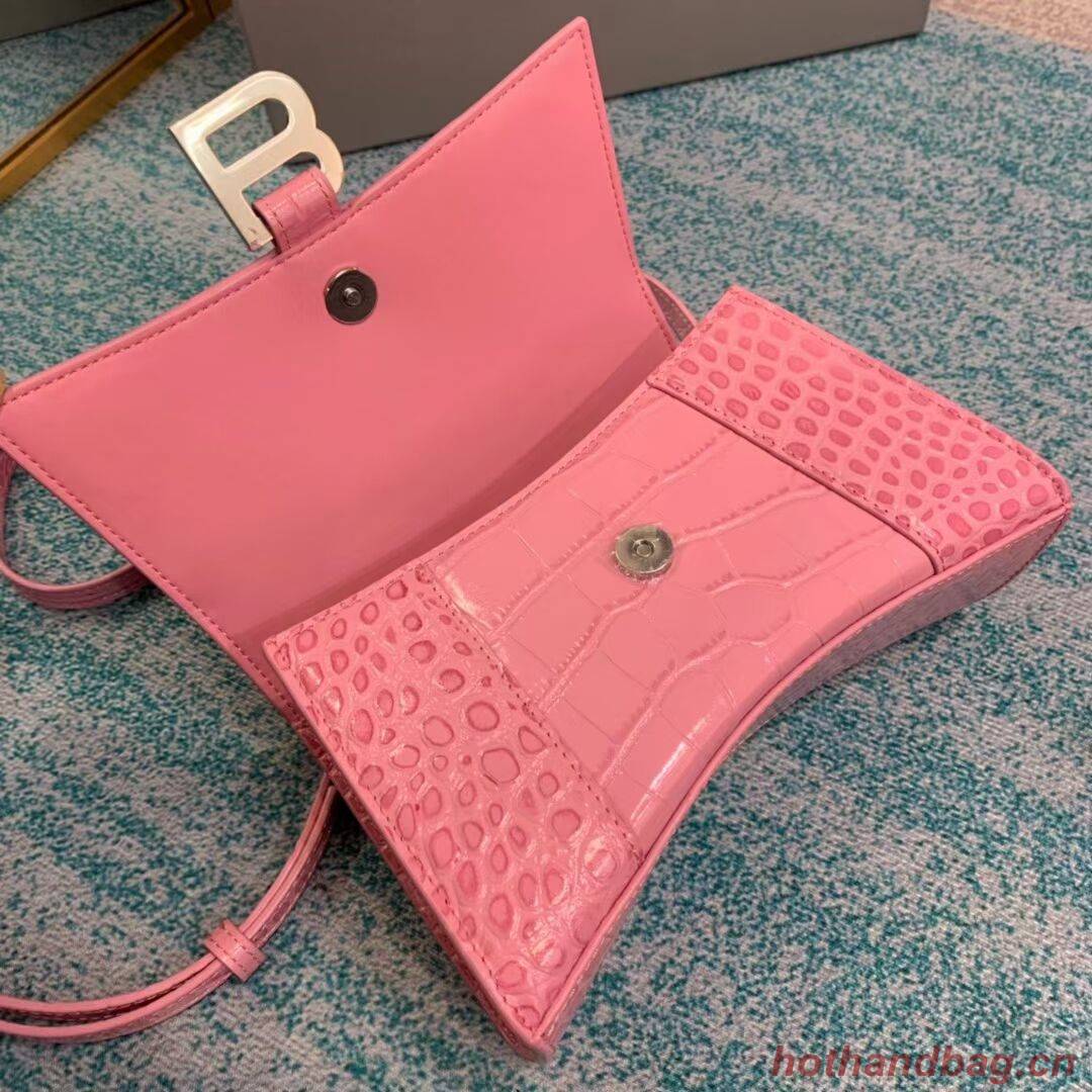 Balenciaga Hourglass XS Top Handle Bag 28331S LIGHT ROSE Balenciaga Hourglass XS Top Handle Bag 28331S LIGHT ROSE
