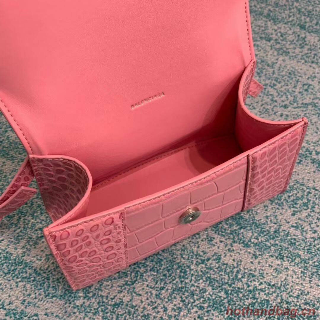 Balenciaga Hourglass XS Top Handle Bag 28331S LIGHT ROSE Balenciaga Hourglass XS Top Handle Bag 28331S LIGHT ROSE