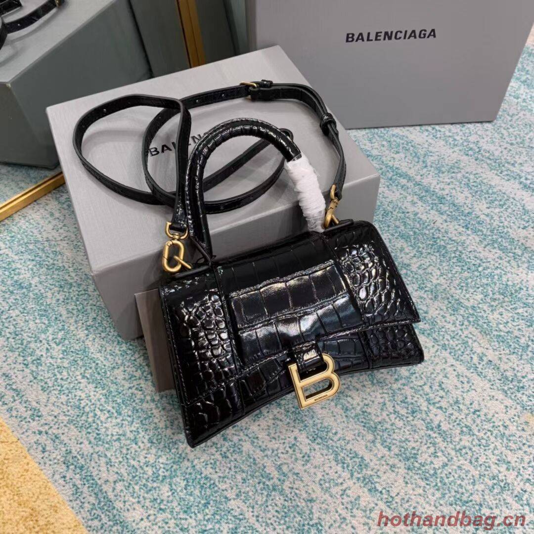 Balenciaga Hourglass XS Top Handle Bag 28331S black Balenciaga Hourglass XS Top Handle Bag 28331S black