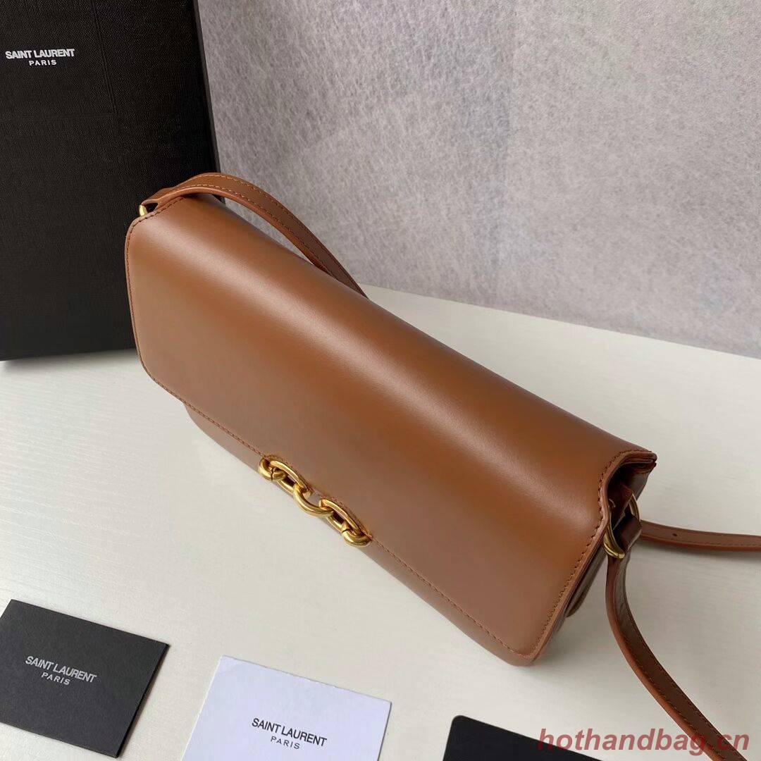 YSL LE MAILLON SATCHEL IN SMOOTH LEATHER 6497952 brown YSL LE MAILLON SATCHEL IN SMOOTH LEATHER 6497952 brown