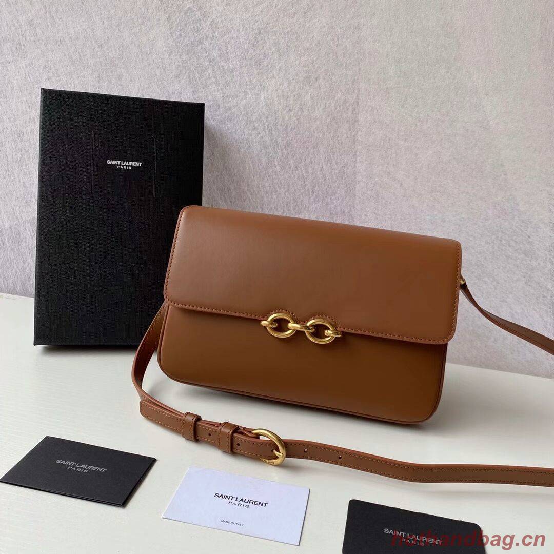 YSL LE MAILLON SATCHEL IN SMOOTH LEATHER 6497952 brown YSL LE MAILLON SATCHEL IN SMOOTH LEATHER 6497952 brown