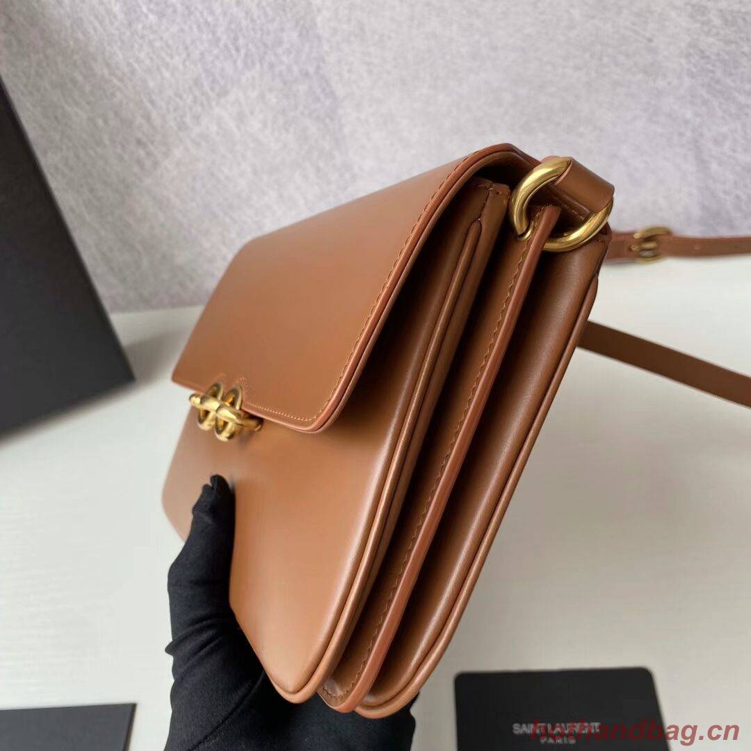 YSL LE MAILLON SATCHEL IN SMOOTH LEATHER 6497952 brown YSL LE MAILLON SATCHEL IN SMOOTH LEATHER 6497952 brown
