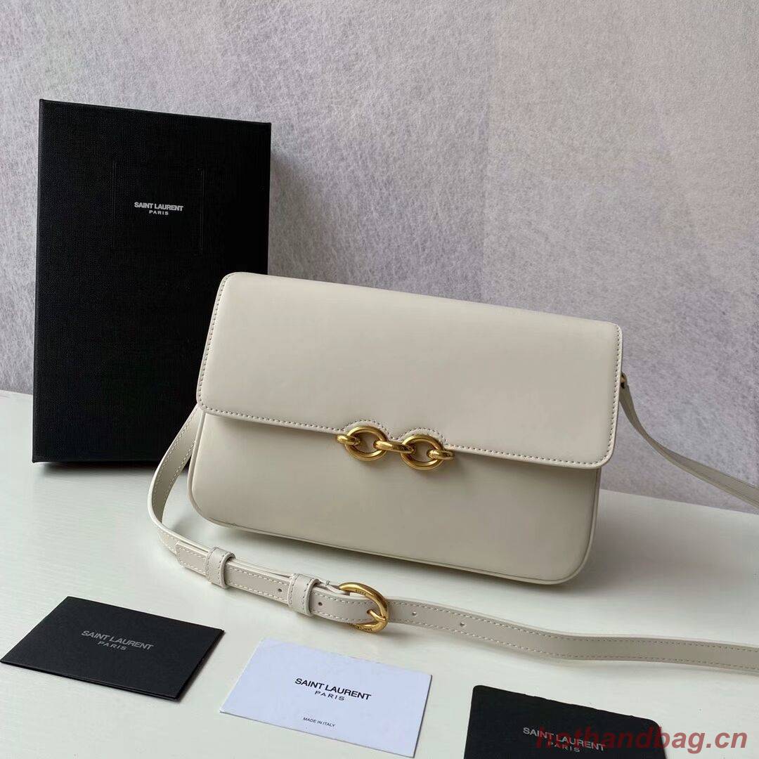 YSL LE MAILLON SATCHEL IN SMOOTH LEATHER 6497952 white YSL LE MAILLON SATCHEL IN SMOOTH LEATHER 6497952 white