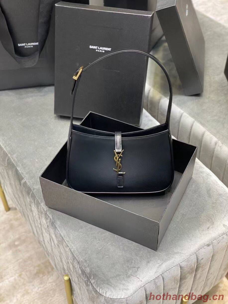 YSL LE 5 A 7 HOBO BAG IN SMOOTH LEATHER Y687228 black YSL LE 5 A 7 HOBO BAG IN SMOOTH LEATHER Y687228 black
