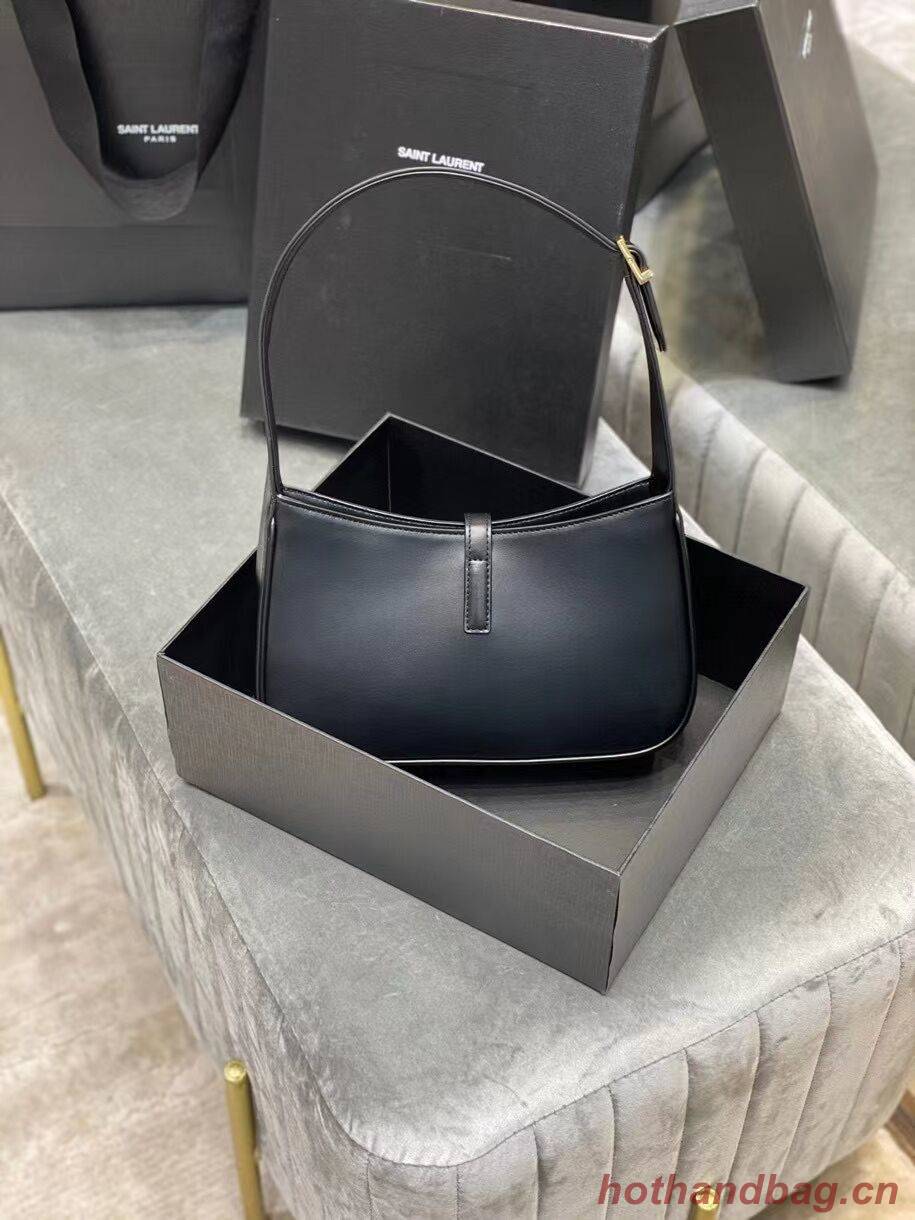 YSL LE 5 A 7 HOBO BAG IN SMOOTH LEATHER Y687228 black YSL LE 5 A 7 HOBO BAG IN SMOOTH LEATHER Y687228 black