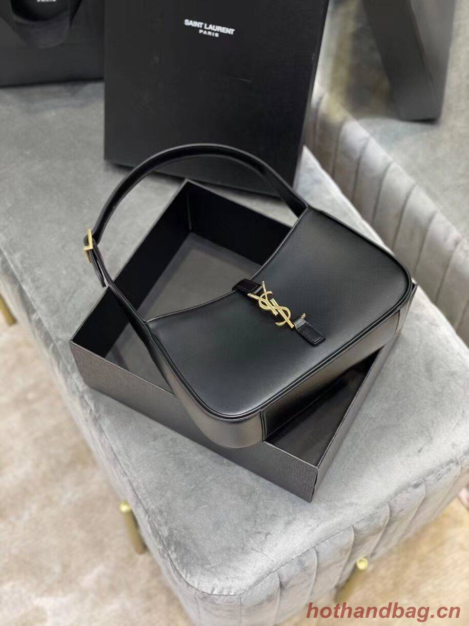 YSL LE 5 A 7 HOBO BAG IN SMOOTH LEATHER Y687228 black YSL LE 5 A 7 HOBO BAG IN SMOOTH LEATHER Y687228 black