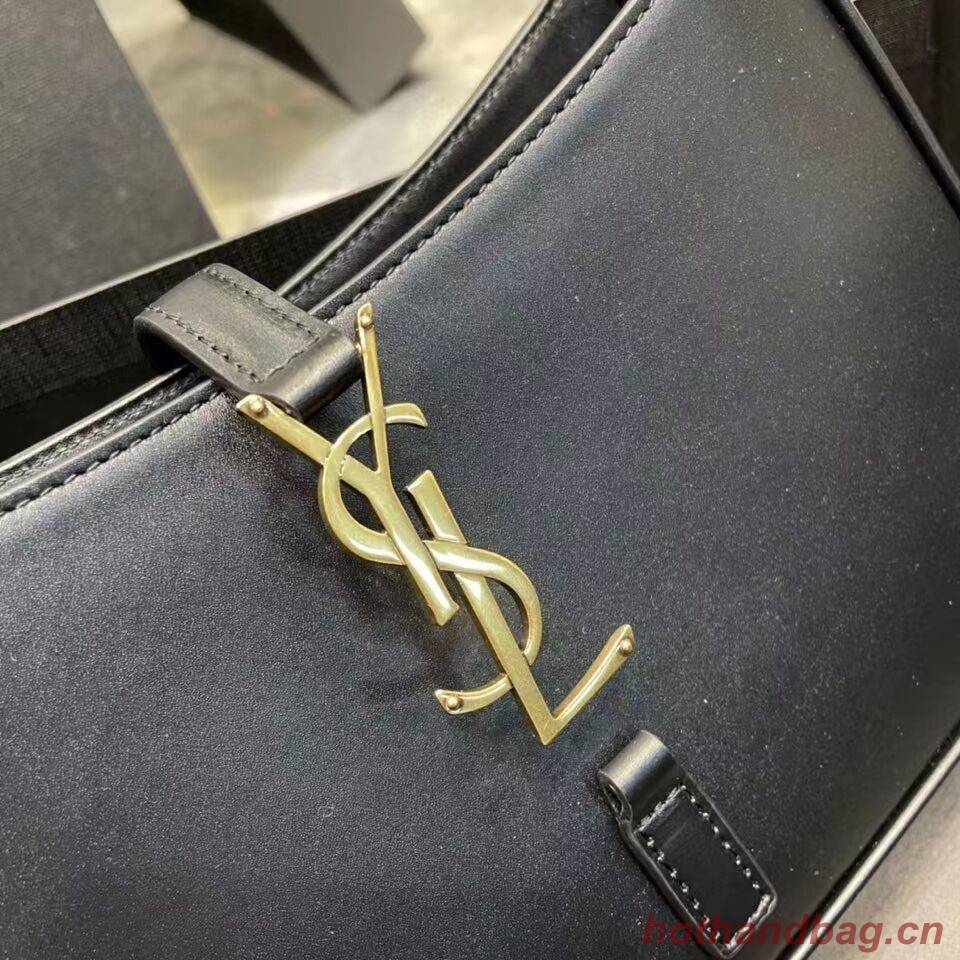 YSL LE 5 A 7 HOBO BAG IN SMOOTH LEATHER Y687228 black YSL LE 5 A 7 HOBO BAG IN SMOOTH LEATHER Y687228 black