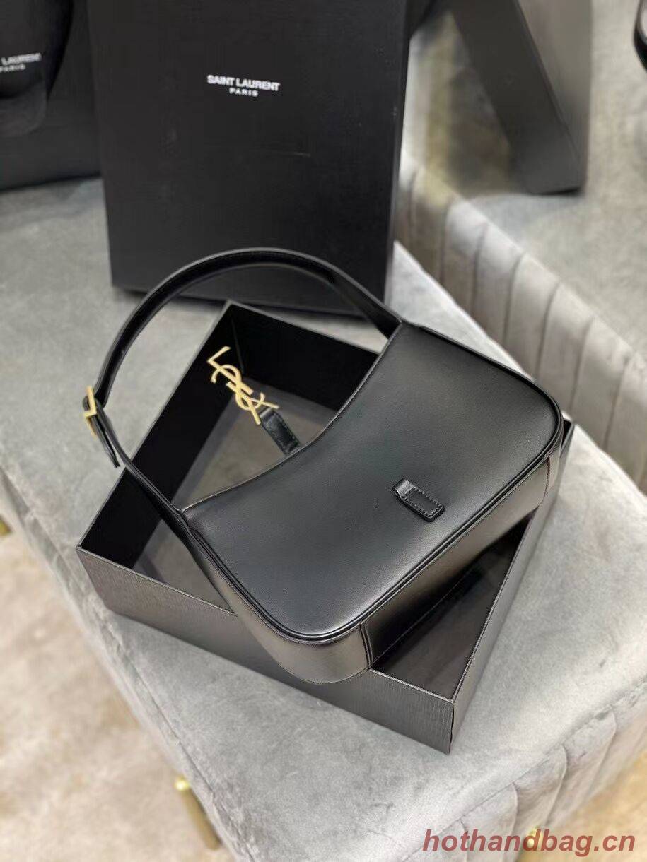 YSL LE 5 A 7 HOBO BAG IN SMOOTH LEATHER Y687228 black YSL LE 5 A 7 HOBO BAG IN SMOOTH LEATHER Y687228 black
