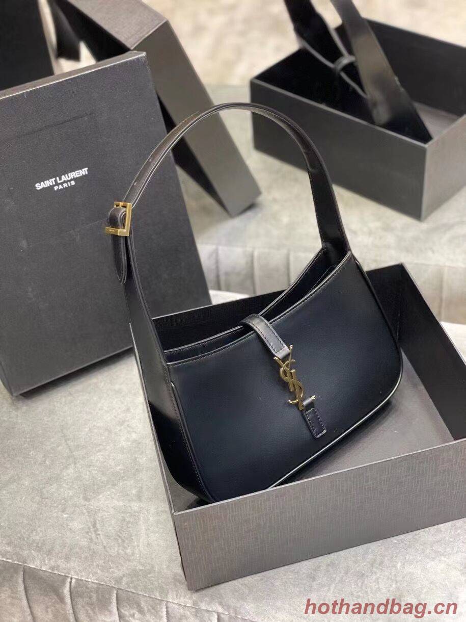 YSL LE 5 A 7 HOBO BAG IN SMOOTH LEATHER Y687228 black YSL LE 5 A 7 HOBO BAG IN SMOOTH LEATHER Y687228 black